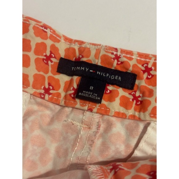 Tommy Hilfiger Womens Floral Print Cotton Shorts Size 8 Casual Summer Wear Beach - Picture 6 of 7